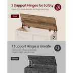 VASAGLE Coffre de Rangement, Banc de Rangement avec 2 Tiroirs en Tissu, Style Ferme, 40 x 100 x 50.5 cm