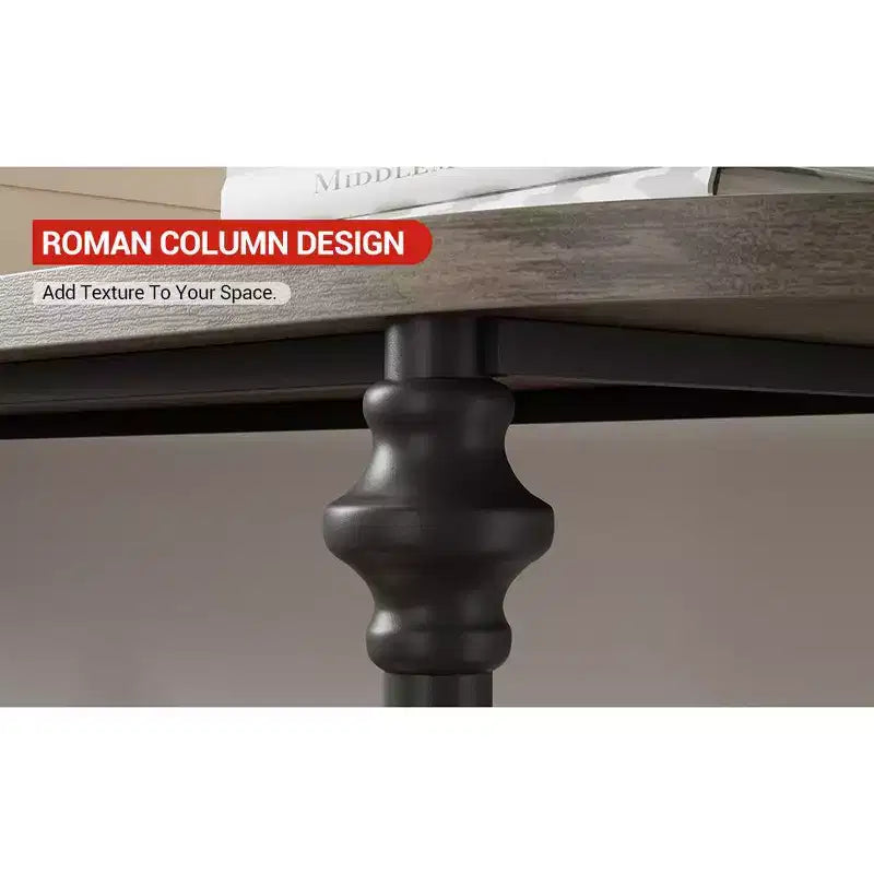 Console d'entrée, table de canapé étroite en bois à 2 niveaux avec étagère de rangement pour salon, entrée