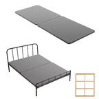 VEVOR Full Size Bunkie Board, 1.5 in Bed Board Slats with 200D Oxford Cloth, Wooden Mattress Support for Full Size Bed, Gray