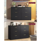 VASAGLE Collection CUSTOS - Commode pour chambre, meuble de rangement pour dressing, style moderne, meuble TV pour salon, 6 tiroirs