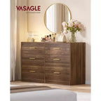 VASAGLE Collection CUSTOS - Commode pour chambre, meuble de rangement pour dressing, style moderne, meuble TV pour salon, 6 tiroirs