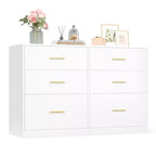 VASAGLE CUSTOS Collection - Dresser for Bedroom, Chest of Drawers for Closet, Modern Style, TV Stand for Living Room, 6 Drawers