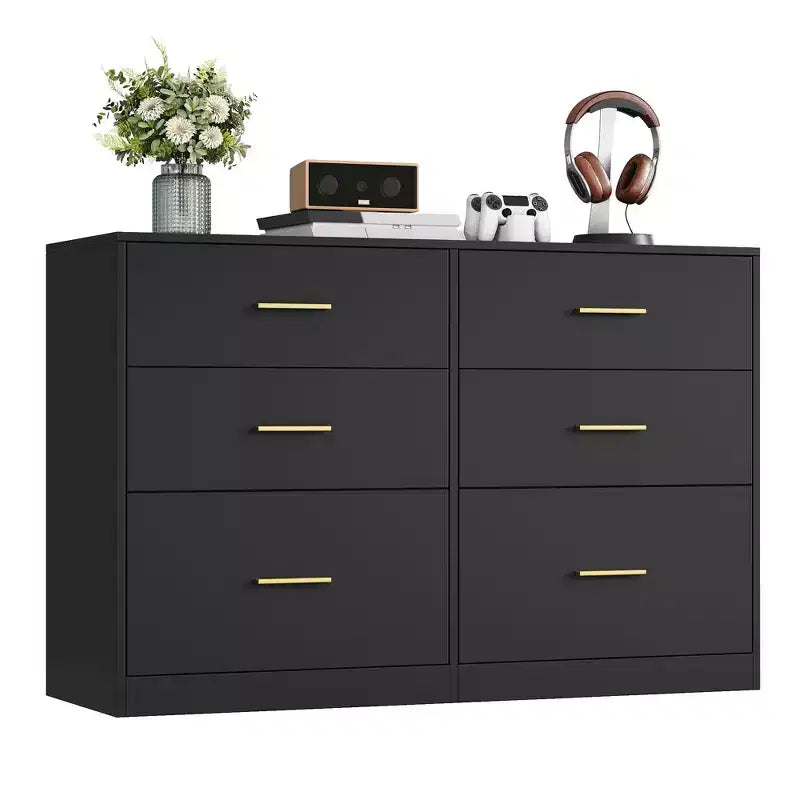 VASAGLE Collection CUSTOS - Commode pour chambre, meuble de rangement pour dressing, style moderne, meuble TV pour salon, 6 tiroirs