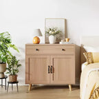 Bibliothèque autoportante en bois avec armoire de rangement, portes et tiroirs, étagère de présentation de 183,9 cm pour salon, chambre, bureau à domicile, cuisine