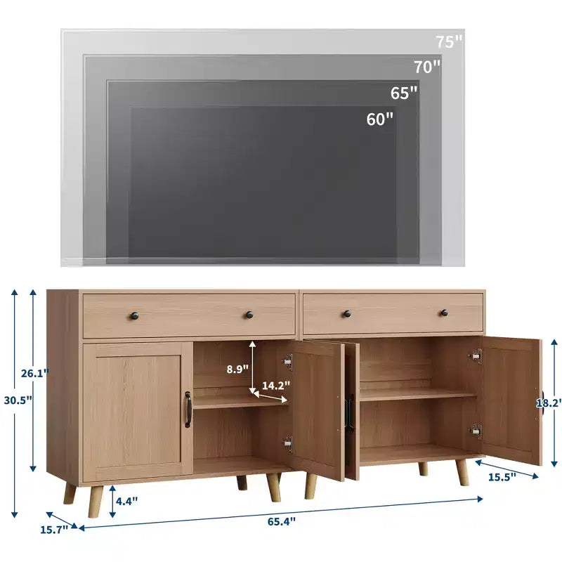 Bibliothèque autoportante en bois avec armoire de rangement, portes et tiroirs, étagère de présentation de 183,9 cm pour salon, chambre, bureau à domicile, cuisine