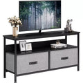 50 Inch Modern TV Stand, Spacious Drawers and Open Shelves, Sleek and Compact Design for Living Room/Bedroom, Ideal for Small Spaces