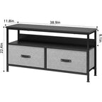 Meuble TV Moderne de 127 cm, Tiroirs Spacieux et Étagères Ouvertes, Design Élégant et Compact pour Salon/Chambre, Idéal pour les Petits Espaces