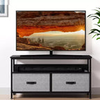Meuble TV Moderne de 127 cm, Tiroirs Spacieux et Étagères Ouvertes, Design Élégant et Compact pour Salon/Chambre, Idéal pour les Petits Espaces