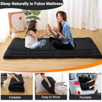 Matelas Futon, Matelas de sol pliable Tatami, Matelas de sol enroulable, Tapis de jeu pour enfants, Lit de sol pour dortoir ou invités.