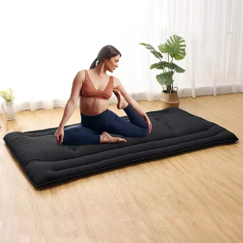 Matelas Futon, Matelas de sol pliable Tatami, Matelas de sol enroulable, Tapis de jeu pour enfants, Lit de sol pour dortoir ou invités.