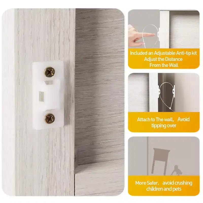 Tables de chevet en rotin blanc grisâtre, lot de 2, tables de chevet bohème de 68,5 cm de haut avec tiroir, tables d'appoint de chambre à coucher, rangement pour petits espaces