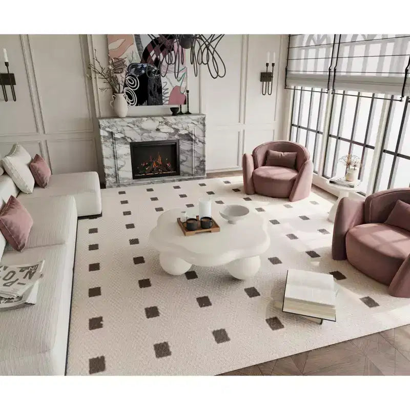 JVNOXK Table basse moderne minimaliste de 35 pouces en forme de pétale avec pieds sphériques, table de salon peu encombrante idéale pour les petits appartements, blanc crème