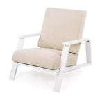 Chaise longue d'extérieur FurnitureR avec coussin, fauteuil de jardin moderne avec cadre solide, chaise d'appoint de terrasse confortable pour patio, jardin et balcon