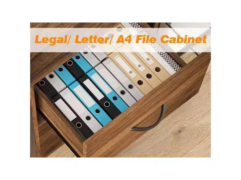 Meuble de classement à 2 tiroirs pour dossiers de format lettre/légal/A4, avec prise de courant, lumières LED et étagère ouverte pour la maison/le bureau, rangement pour imprimante et destructeur de documents