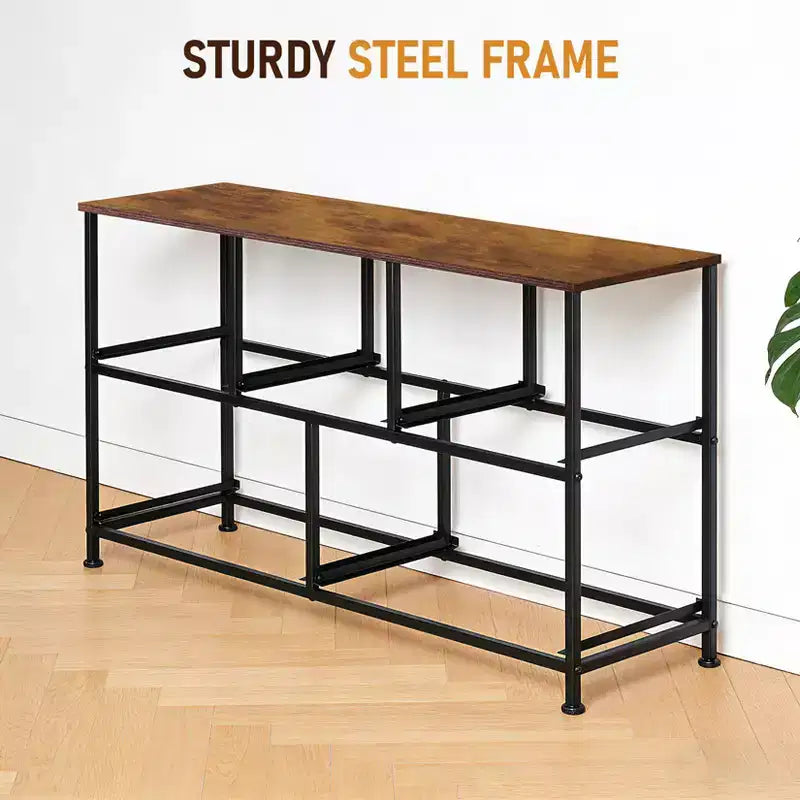 Commode de chambre Acekool de 100 cm de large avec 5 tiroirs en tissu, unité de rangement avec cadre métallique pour placard, salon, couloir