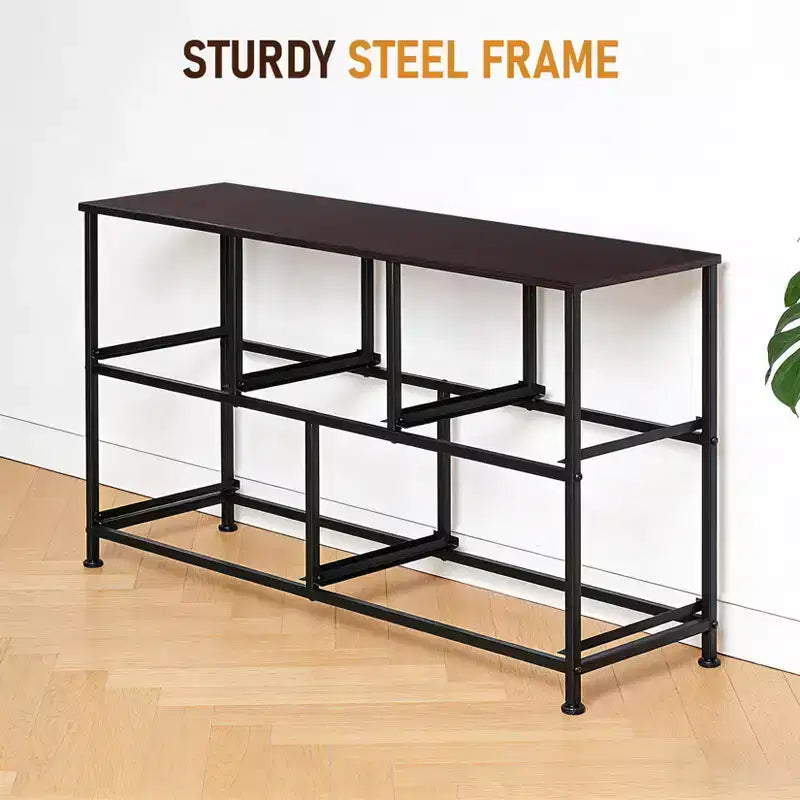 Commode de chambre Acekool de 100 cm de large avec 5 tiroirs en tissu, unité de rangement avec cadre métallique pour placard, salon, couloir