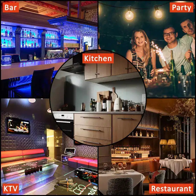 Étagère de présentation de bouteilles d'alcool à LED de 152 cm, 3 niveaux, acrylique, RVB multicolore, murale, avec télécommande et contrôle par application, pour rangement de bar à domicile/commercial