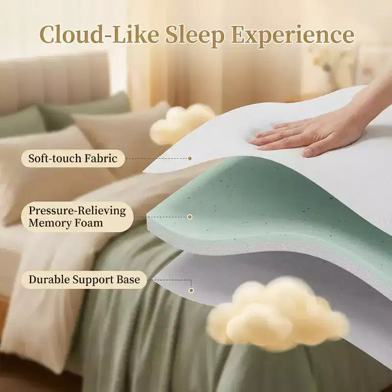 Surmatelas de canapé-lit pleine grandeur Dyonery 4 pouces, surmatelas de remplacement en mousse à mémoire de forme gel rafraîchissant avec housse lavable, certifié CertiPUR-US pour canapé-lit
