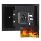 Lockable Safe Box, Cold Rolled Steel Anti-Theft Safe with Digital Keypad, Fireproof Waterproof Document Bag, Removable Shelf, for Home, Office, Hotel