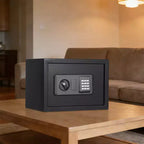 Coffre-fort verrouillable, Coffre-fort antivol en acier laminé à froid avec clavier numérique, Sac à documents ignifuge et étanche, Étagère amovible, pour la maison, le bureau, l'hôtel