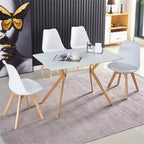 FurnitureR Bureau d'ordinateur moderne avec plateau en MDF et pieds en métal, Table d'étude pour bureau à domicile, Bureau de travail contemporain pour chambre à coucher ou salle d'étude