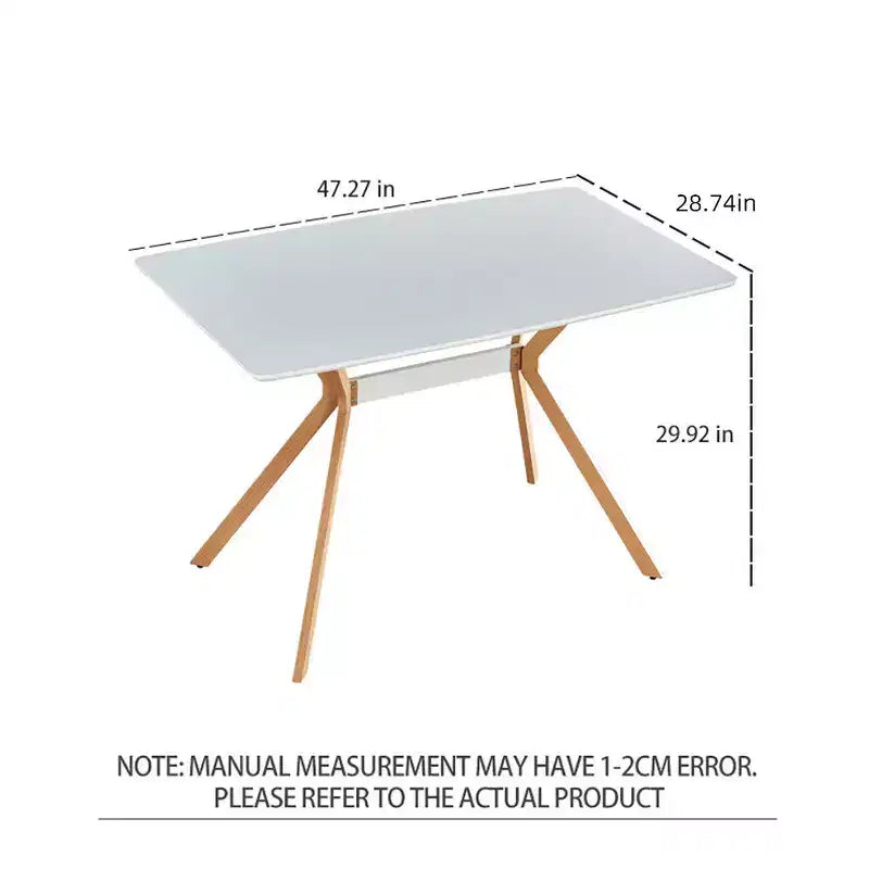 FurnitureR Bureau d'ordinateur moderne avec plateau en MDF et pieds en métal, Table d'étude pour bureau à domicile, Bureau de travail contemporain pour chambre à coucher ou salle d'étude