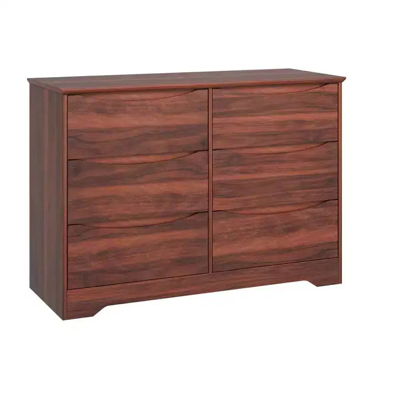 Commode à 6 tiroirs pour chambre à coucher, commode moderne, commode double en bois avec tiroirs profonds pour salon, couloir, entrée