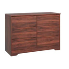 Commode à 6 tiroirs pour chambre à coucher, commode moderne, commode double en bois avec tiroirs profonds pour salon, couloir, entrée