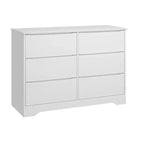 Commode à 6 tiroirs pour chambre à coucher, commode moderne, commode double en bois avec tiroirs profonds pour salon, couloir, entrée