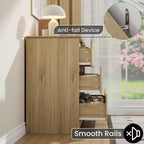 Commode à 6 tiroirs pour chambre à coucher, commode moderne, commode double en bois avec tiroirs profonds pour salon, couloir, entrée