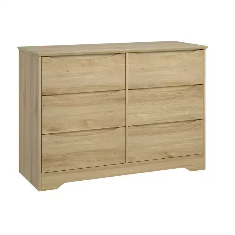 Commode à 6 tiroirs pour chambre à coucher, commode moderne, commode double en bois avec tiroirs profonds pour salon, couloir, entrée