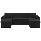 Canapé d'angle convertible Whisen Modern Fabric 107 avec grand espace de rangement et ports USB