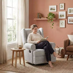 Fauteuil inclinable et pivotant FurnitureR avec dossier et repose-pieds réglables, canapé inclinable rembourré pour salon, chambre à coucher, chambre d'enfant