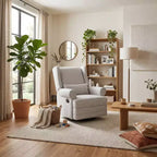 Fauteuil inclinable et pivotant FurnitureR avec dossier et repose-pieds réglables, canapé inclinable rembourré pour salon, chambre à coucher, chambre d'enfant