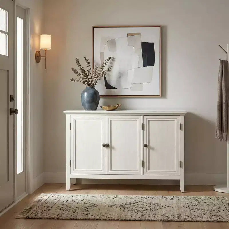 Meuble de rangement FurnitureR 47 avec 3 portes, buffet moderne pour salle à manger, cuisine, meuble d'appoint avec étagères réglables