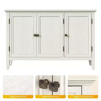 Meuble de rangement FurnitureR 47 avec 3 portes, buffet moderne pour salle à manger, cuisine, meuble d'appoint avec étagères réglables