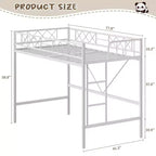 Lit superposé jumeau sur jumeau, barrière de sécurité intégrale, cadre robuste entièrement métallique, design peu encombrant sous le lit, assemblage en 30 minutes, pas besoin de sommier tapissier