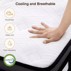 Matelas à mémoire de forme Queen Size, matelas hybride à ressorts intérieurs de 14 pouces, plusieurs tailles