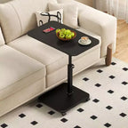 Table d'appoint en C, Table de canapé pivotante réglable en hauteur, Table basse/collation, Table de chevet à roulettes mobile pour salon chambre à coucher