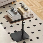 Table d'appoint en C, Table de canapé pivotante réglable en hauteur, Table basse/collation, Table de chevet à roulettes mobile pour salon chambre à coucher