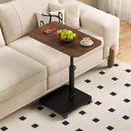Table d'appoint en C, Table de canapé pivotante réglable en hauteur, Table basse/collation, Table de chevet à roulettes mobile pour salon chambre à coucher