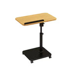 c-Shape Side Table, Height Adjustable Swivel Sofa Table, Coffee Snack, Bed End Table Mobile Rolling Table with Wheels for Living Room Bedroom