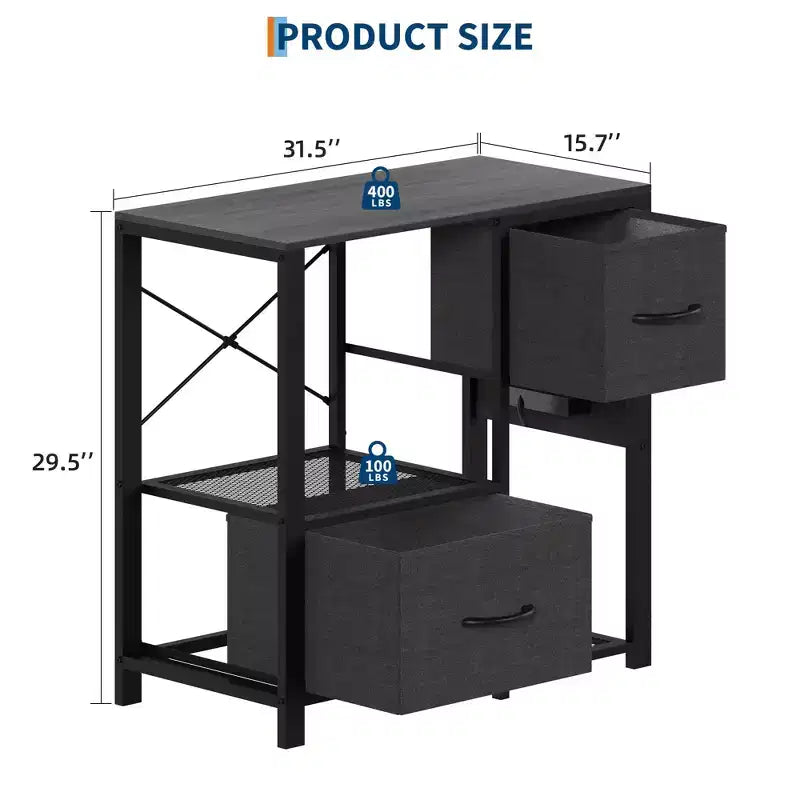 Meuble de support pour aquarium de 20 à 37 gallons avec prises électriques, en métal robuste et bois, avec 4 étagères ouvertes et pieds solides