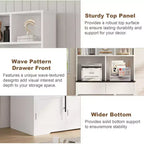 COZONY 60 Meuble de Rangement de Cuisine avec Portes en Verre et Tiroirs, Buffet de Bar à Café Style Ferme avec Comptoir pour Salle à Manger