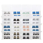 Karl Home 32 Casiers Meuble à Chaussures Modulable Bricolage Rangement à Chaussures en Plastique Blanc