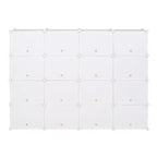 Karl Home 32 Casiers Meuble à Chaussures Modulable Bricolage Rangement à Chaussures en Plastique Blanc