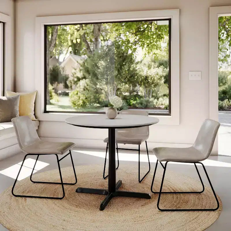 Plateau de table Flash Furniture Acadia avec technologie HPL TopGuard et pied en X à hauteur de table