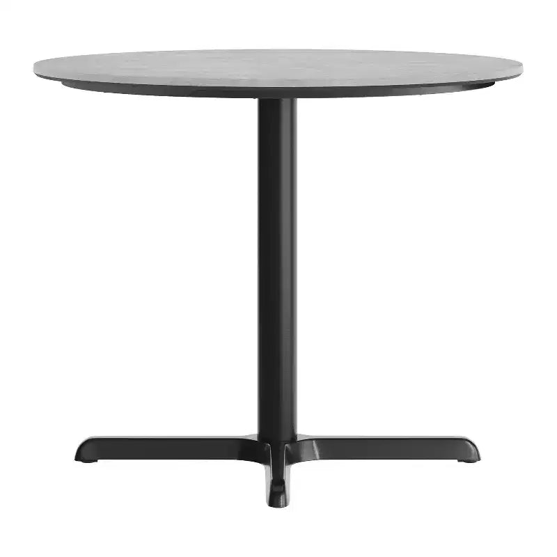 Plateau de table Flash Furniture Acadia avec technologie HPL TopGuard et pied en X à hauteur de table