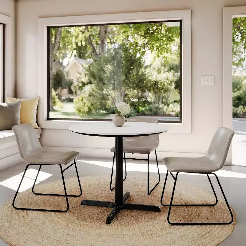 Plateau de table Flash Furniture Acadia avec technologie HPL TopGuard et pied en X à hauteur de table