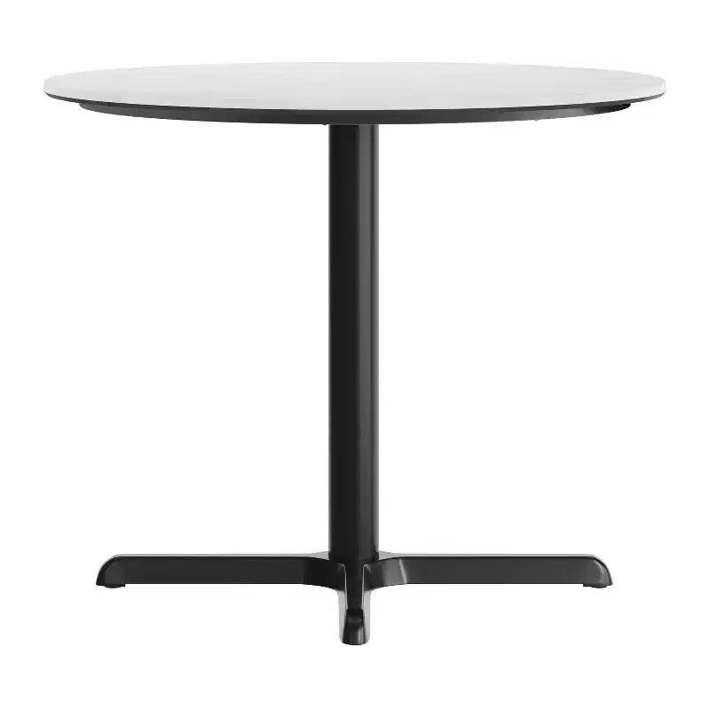 Plateau de table Flash Furniture Acadia avec technologie HPL TopGuard et pied en X à hauteur de table